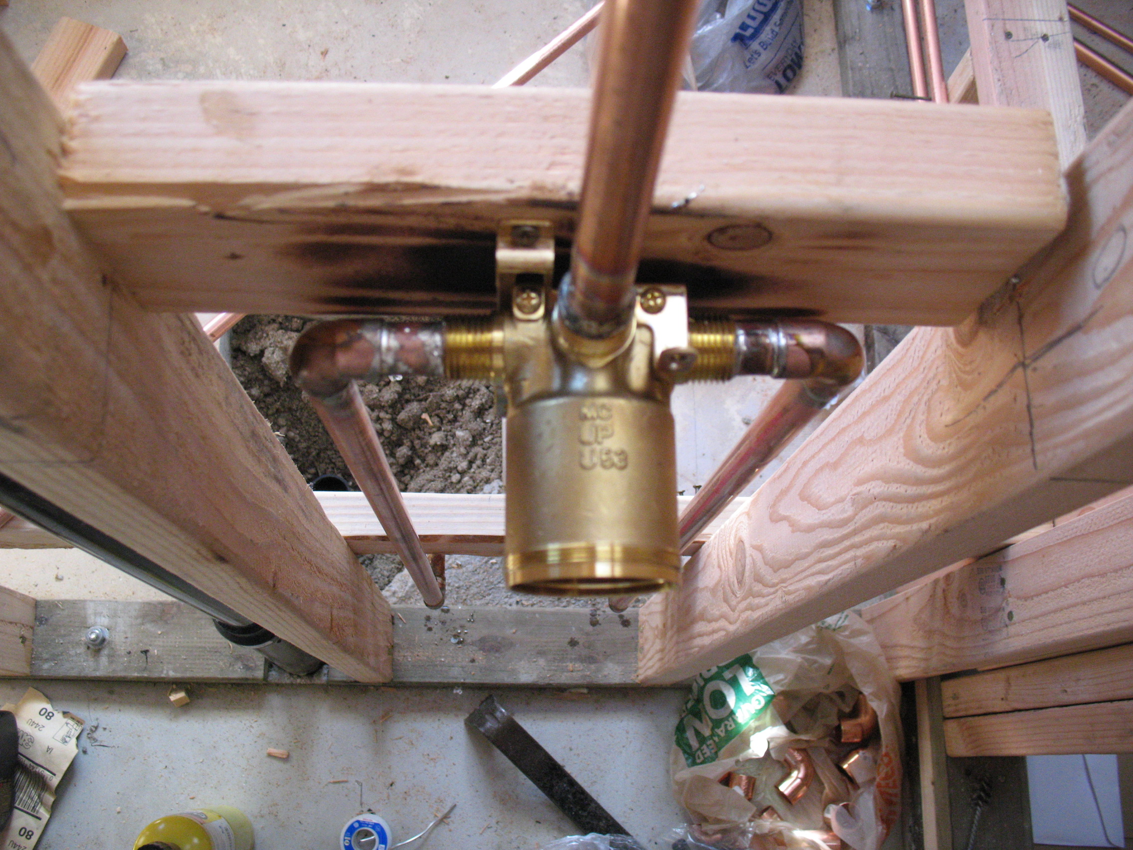Installing Copper Pipes And Shower Valve